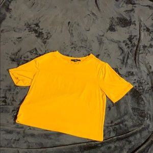 Yellow crop top
